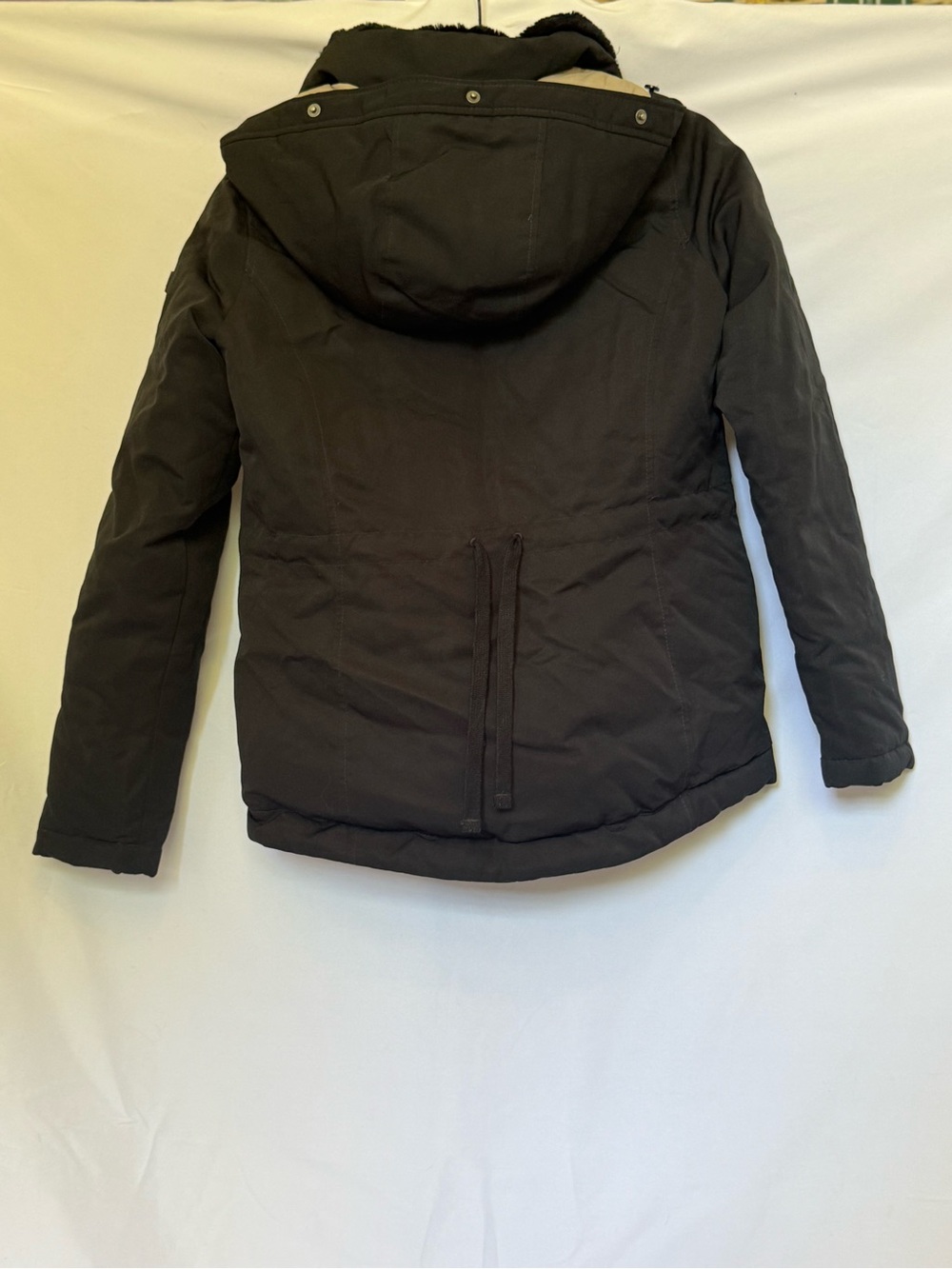 Hollister Ultimate Down Collection Hooded Parka Jacket Black Size M EUC - Picture 2 of 3